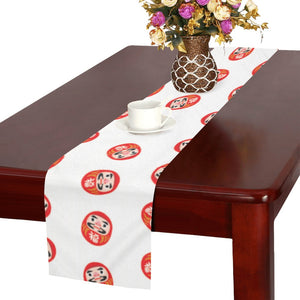 Daruma japanese wooden doll pattern Table Runner