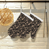 Rose Pattern Print Design 04 Heat Resistant Oven Mitts