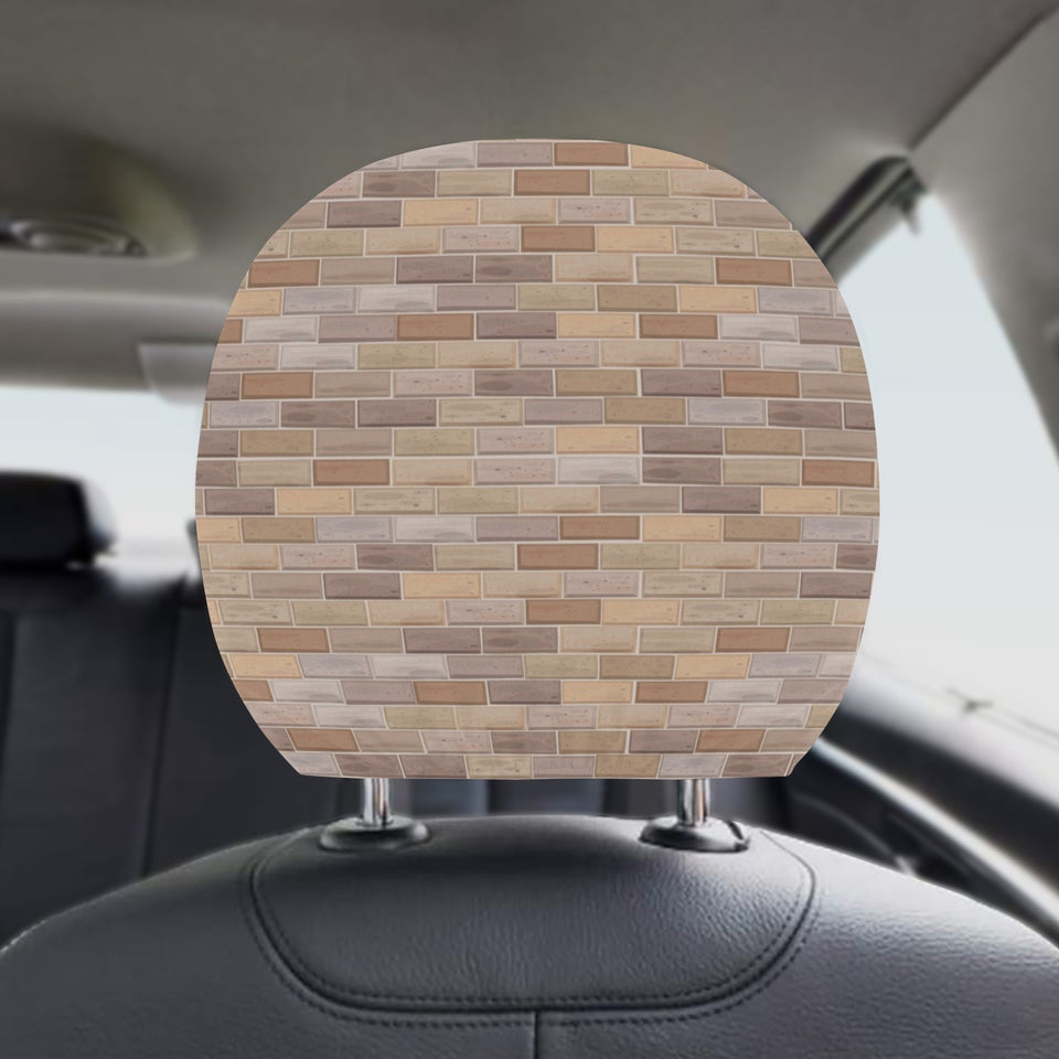 Brick Printed Pattern Print Design 01 Car Headrest Cover