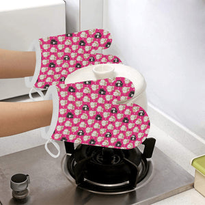 Guinea Pig Pattern Print Design 01 Heat Resistant Oven Mitts