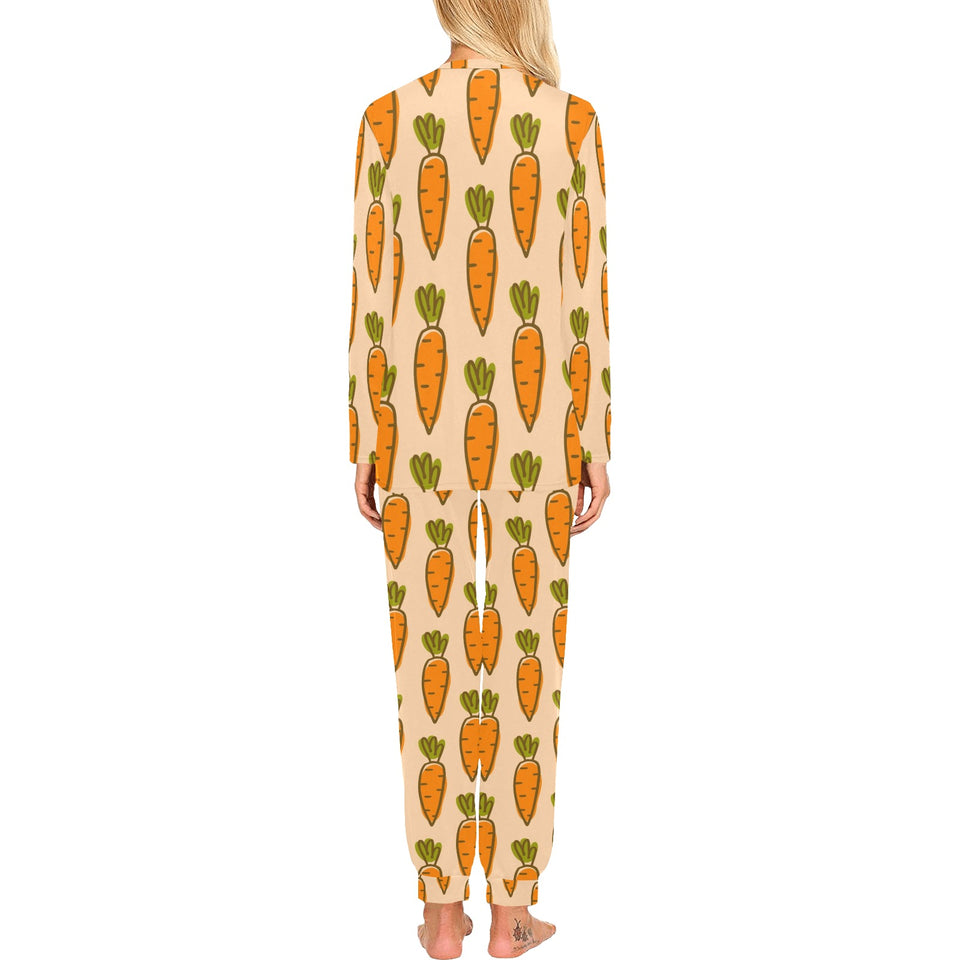 Carrot Pattern Print Design 04 Women's All Over Print Pajama Set
