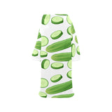 cucumber whole slices pattern Blanket Robe with Sleeves