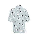 Sheep polka dot cloud pattern Women's All Over Print Hawaiian Shirt
