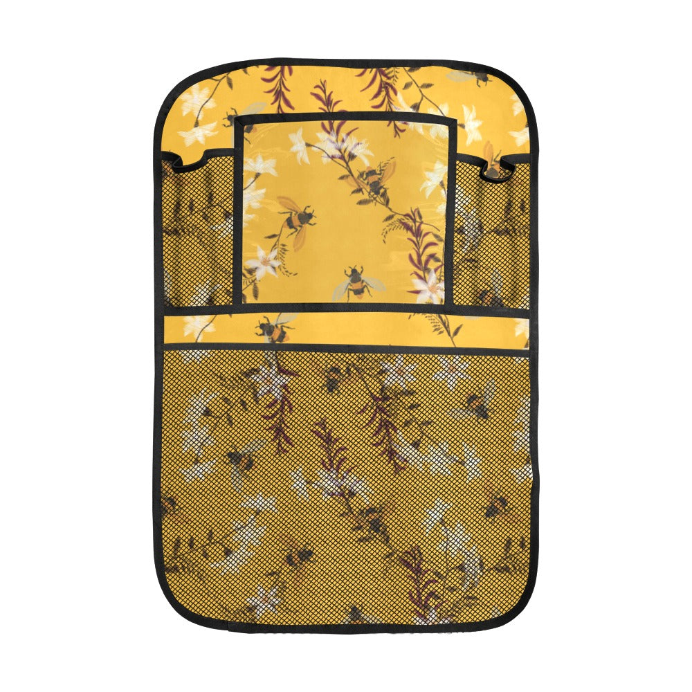 Bee flower pattern Car Seat Back Organizer