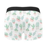 Pastel color cactus pattern Men's All Over Print Boxer Briefs Men's Underwear