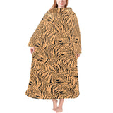 Bengal tigers pattern Blanket Robe with Sleeves