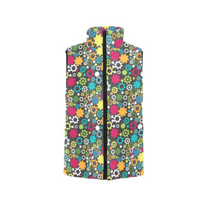 Gear Pattern Print Design 03 Men's Padded Vest