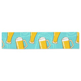 Beer pattern green background Table Runner