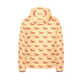 Sausage Pattern Print Design 03 Kids' Boys' Girls' Padded Hooded Jacket