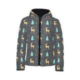 Deers star tree pattern Kids' Boys' Girls' Padded Hooded Jacket