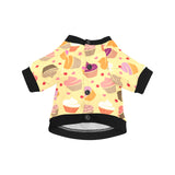 cake cupcake heart cherry pattern All Over Print Pet Dog Round Neck Fuzzy Shirt