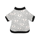 Cute koala leaves pattern All Over Print Pet Dog Round Neck Fuzzy Shirt