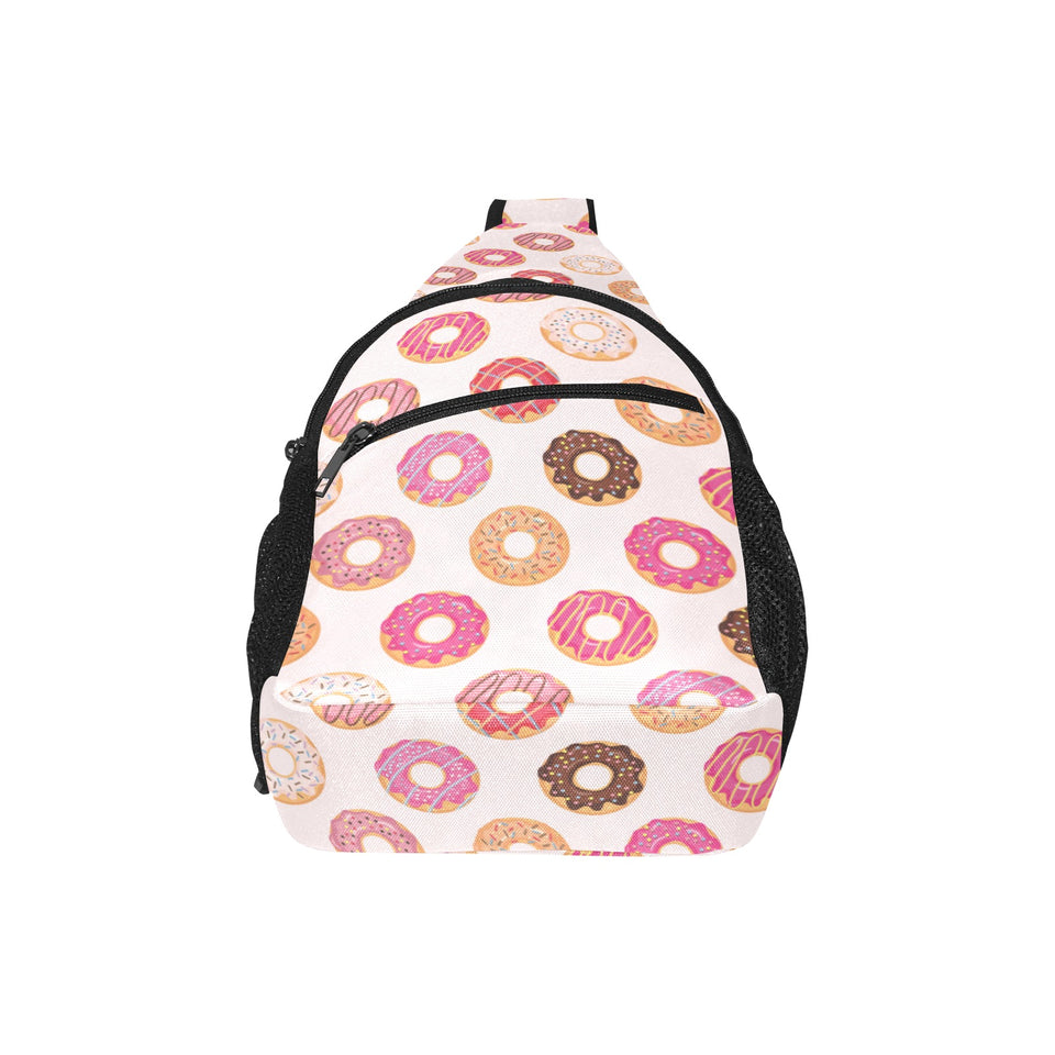 Colorful donut pattern All Over Print Chest Bag