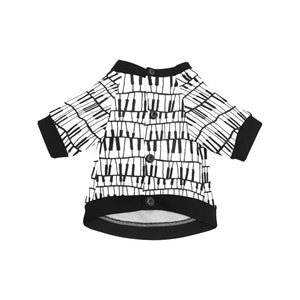 Piano Pattern Print Design 03 All Over Print Pet Dog Round Neck Fuzzy Shirt