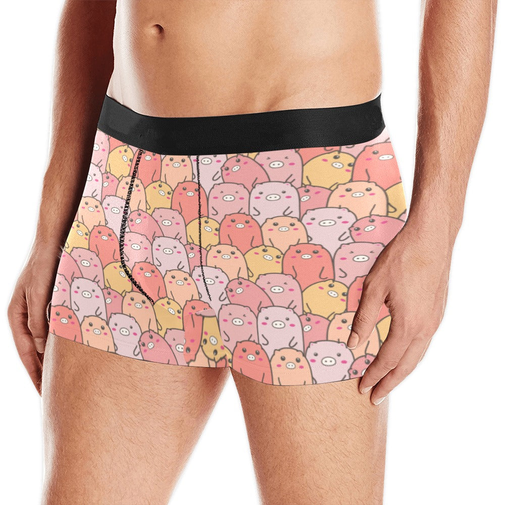 Pig Pattern Print Design 04 Men's All Over Print Boxer Briefs Men's Underwear