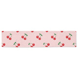 cherry pattern pink background Table Runner