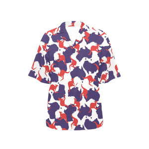 Kangaroo Australian pattern Women's All Over Print Hawaiian Shirt