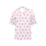 Pig Pattern Print Design 03 Women's All Over Print Hawaiian Shirt