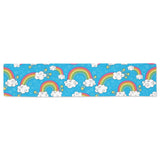 Rainbows Sky Clouds Pattern Table Runner