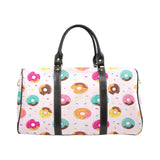 Donut pattern glaze pink background Travel Bag