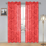 strawberry pattern red background Gauze Curtain