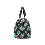 Sea turtle blue stone pattern Travel Bag
