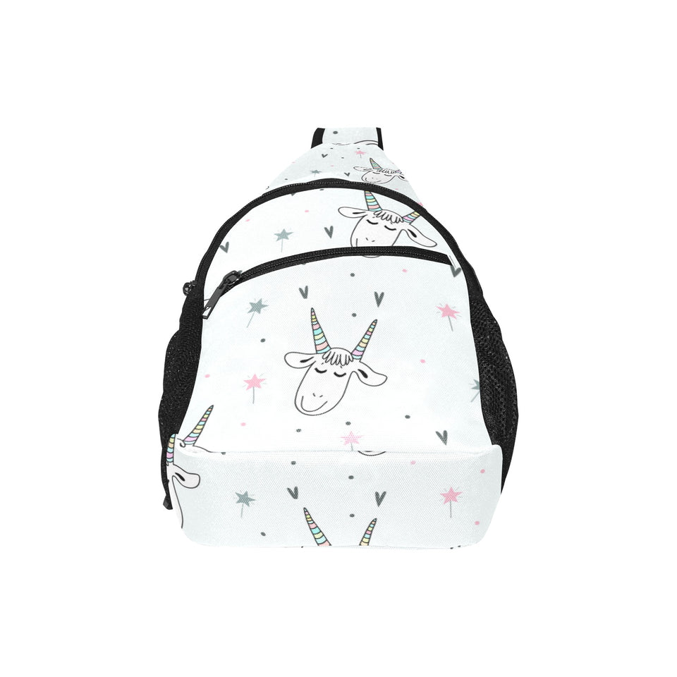 Cute goat design pattern All Over Print Chest Bag