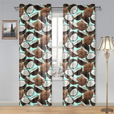 Coconut Pattern Print Design 03 Gauze Curtain