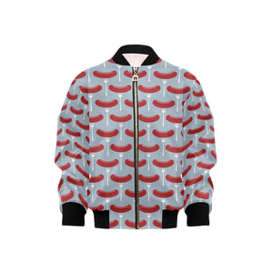 Sausage Pattern Print Design 02 Kids' Boys' Girls' Bomber Jacket