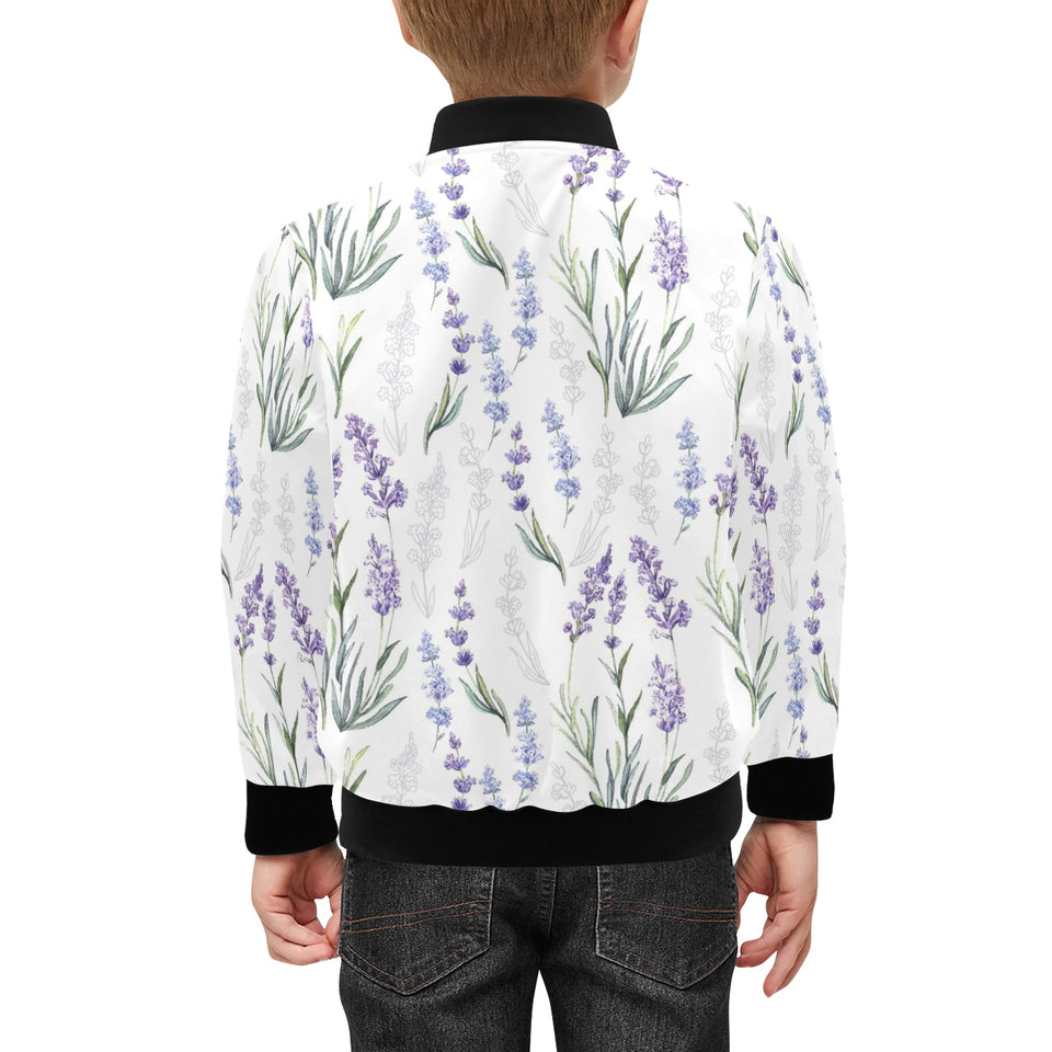 Hand painting Watercolor Lavender Kids' Boys' Girls' Bomber Jacket