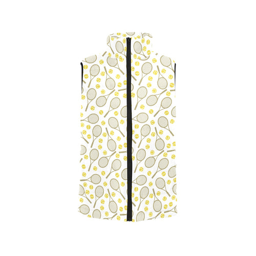 Tennis Pattern Print Design 02 Women's Padded Vest