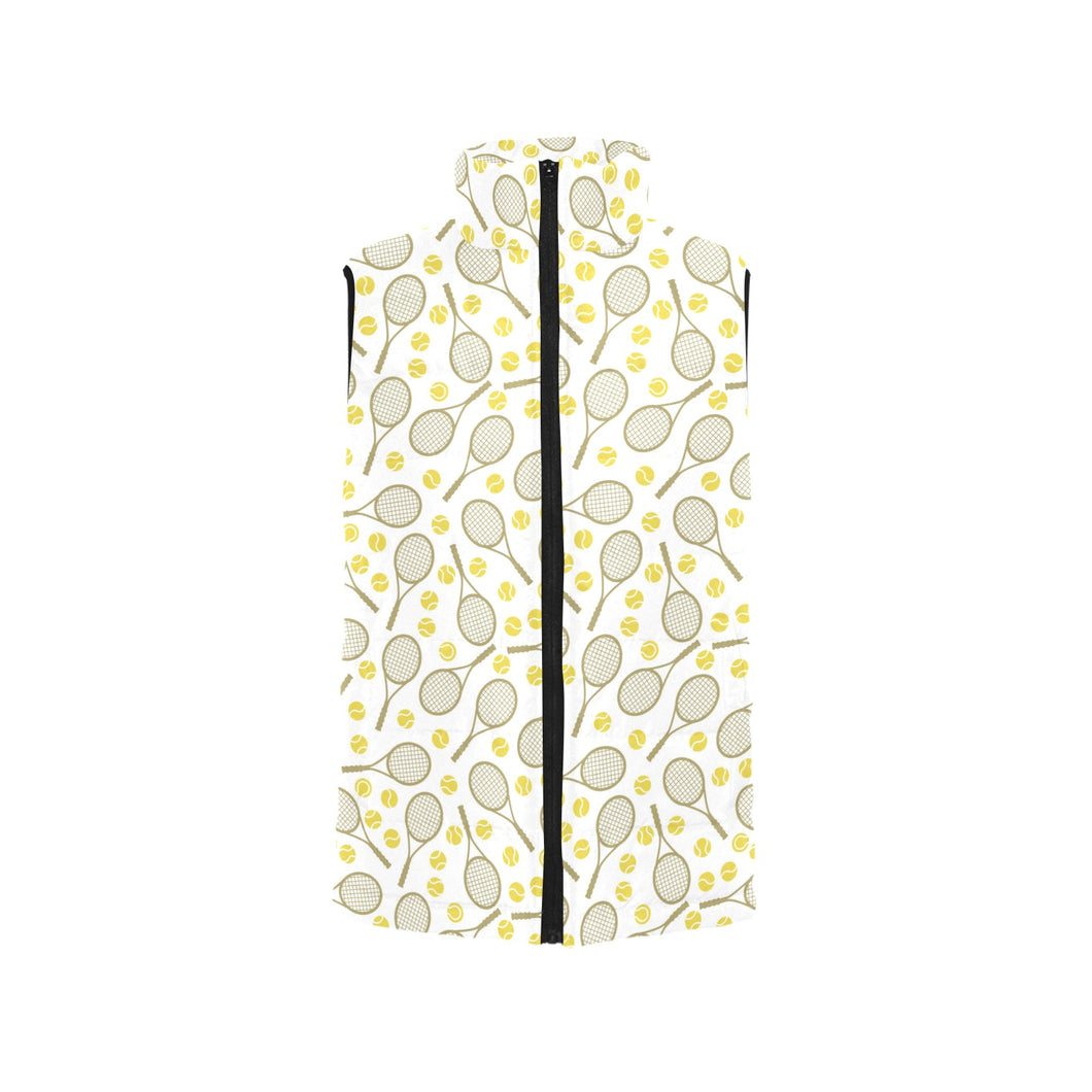 Tennis Pattern Print Design 02 Women's Padded Vest