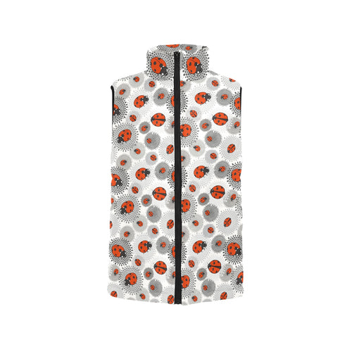 Ladybug Pattern Print Design 05 Men's Padded Vest