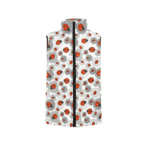 Ladybug Pattern Print Design 05 Men's Padded Vest