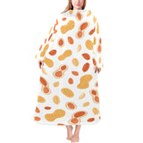 peanuts pattern Blanket Robe with Sleeves