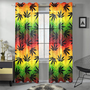 Canabis Marijuana Weed Pattern Print Design 03 Gauze Curtain