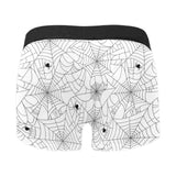 Spider web cobweb pattern white background Men's All Over Print Boxer Briefs Men's Underwear
