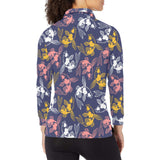 Koi Fish Carp Fish pattern Women's Long Sleeve Polo Shirt
