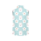 Maneki neko cat sakura Men's Padded Vest