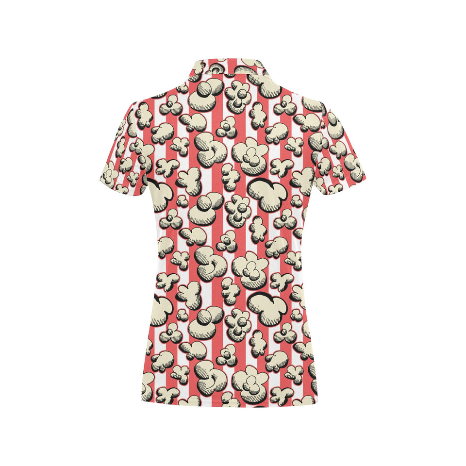 Popcorn Pattern Print Design 05 Women's All Over Print Polo Shirt