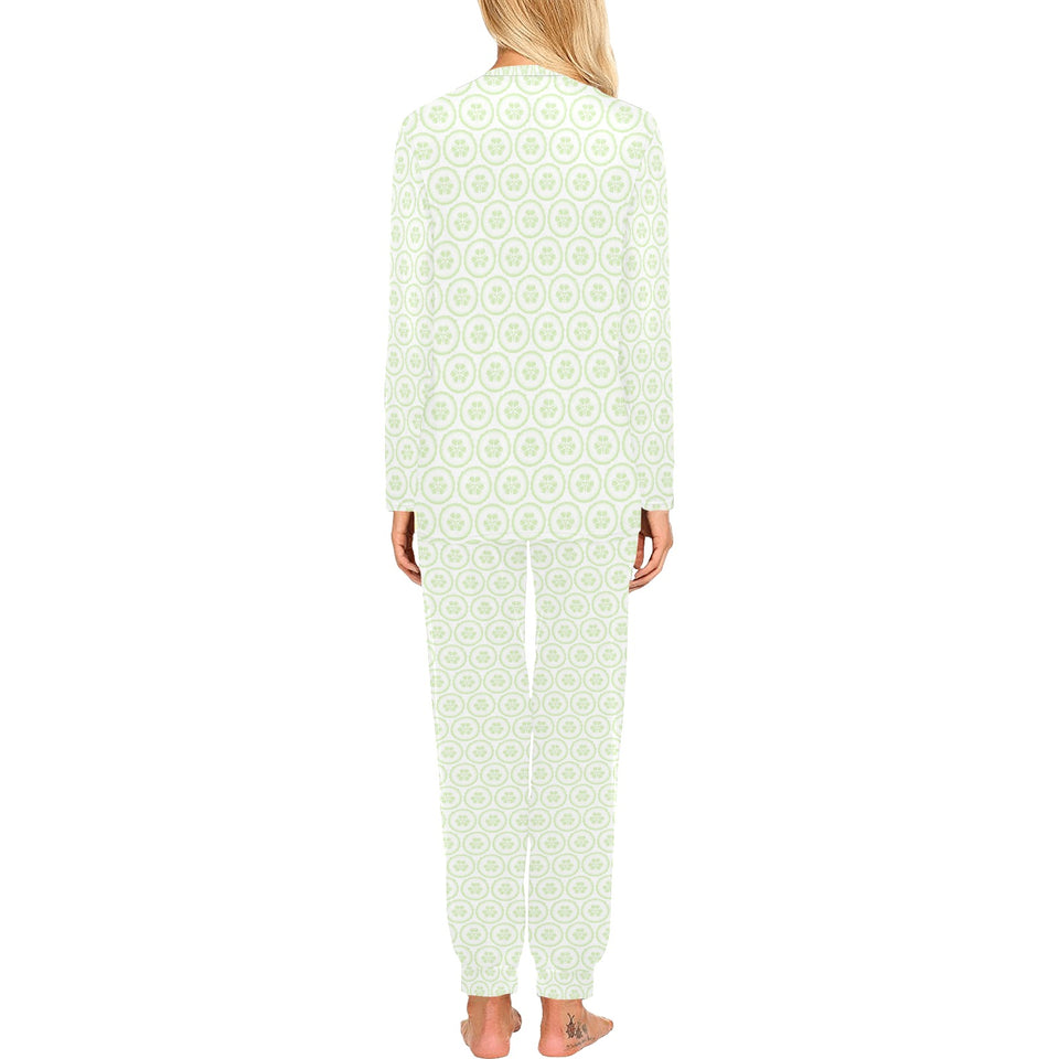 Cucumber pattern background Women's All Over Print Pajama Set