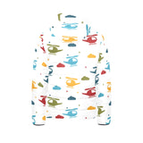 Colorful helicopter pattern Kids' Boys' Girls' Padded Hooded Jacket