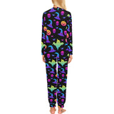 Colorful halloween background Women's All Over Print Pajama Set
