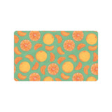 orange fruit pattern green background Doormat