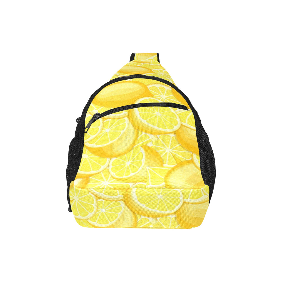 lemon pattern All Over Print Chest Bag
