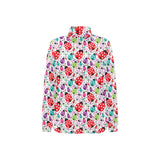 Ladybug Pattern Print Design 03 Women's Long Sleeve Polo Shirt