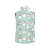 Cute snowman pattern Women's Padded Vest