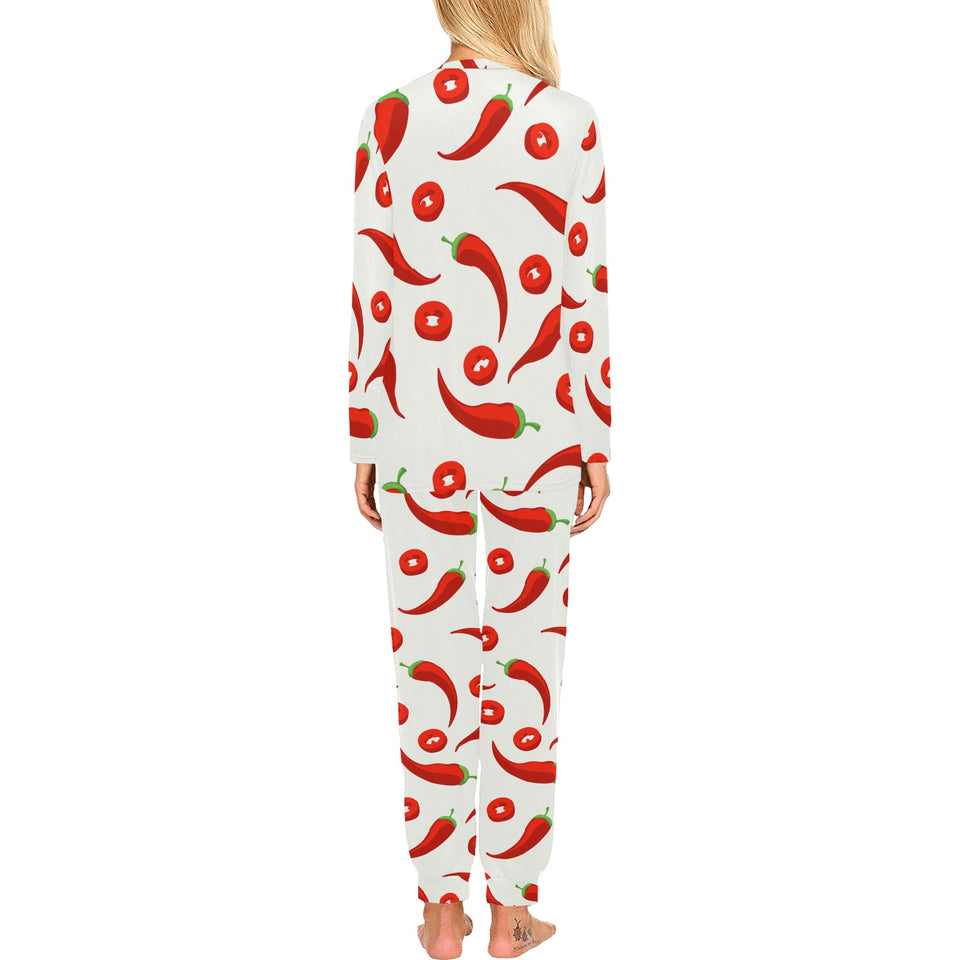 Chili pattern Women's All Over Print Pajama Set