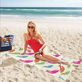 Colorful Chameleon lizard pattern Beach Towel