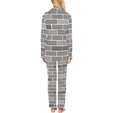 Brick Printed Pattern Print Design 05 Women's Long Pajama Set